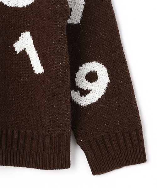 COMME CA ISM（コムサイズム）の「《洗える》ランダムロゴニット（ニット/セーター・キッズ・ネイビー/ブラウン/レッド/マスタード・110cm/100cm/120cm/130cm）」の9枚目の写真