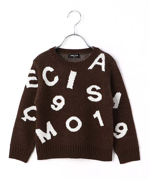 COMME CA ISM（コムサイズム）の「《洗える》ランダムロゴニット（ニット/セーター・キッズ・ネイビー/ブラウン/レッド/マスタード・110cm/100cm/120cm/130cm）」の16枚目の写真