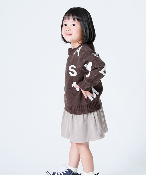 COMME CA ISM（コムサイズム）の「《洗える》ランダムロゴニット（ニット/セーター・キッズ・ネイビー/ブラウン/レッド/マスタード・110cm/100cm/120cm/130cm）」の19枚目の写真