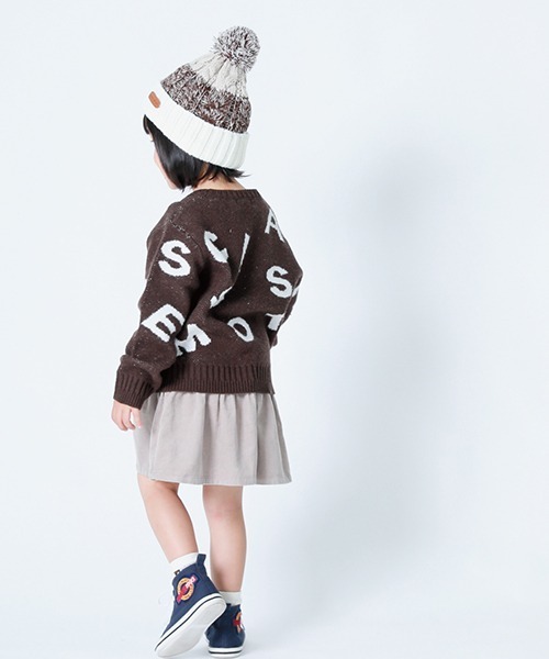 COMME CA ISM（コムサイズム）の「《洗える》ランダムロゴニット（ニット/セーター・キッズ・ネイビー/ブラウン/レッド/マスタード・110cm/100cm/120cm/130cm）」の18枚目の写真