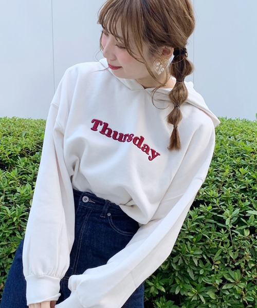 apres jour(アプレジュール)の「アソートプリントフーディー2【ZOZOTOWN限定アイテム】(パーカー・レディース・クリーム/チャコールグレー/ブラック/ダークブラウン/ベージュ/アイボリー/その他/ボルドー/ホワイト系その他/スモークピンク/ライトベージュ・フリー)」の3枚目の写真
