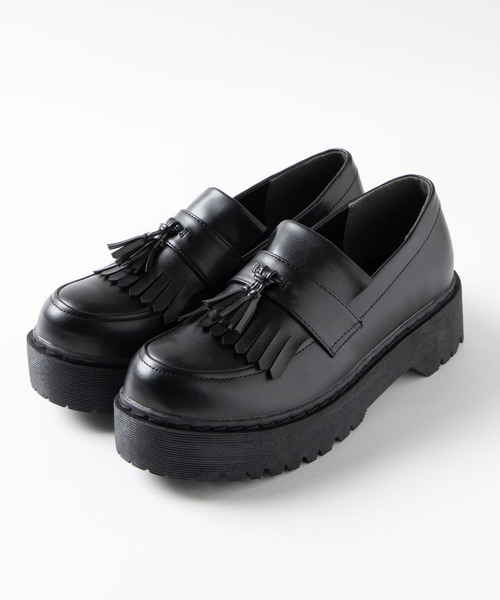 WEGO（ウィゴー）の「WEGO/タッセル付き厚底ローファー（ローファー・レディース・ブラック・MEDIUM/LARGE）」の7枚目の写真