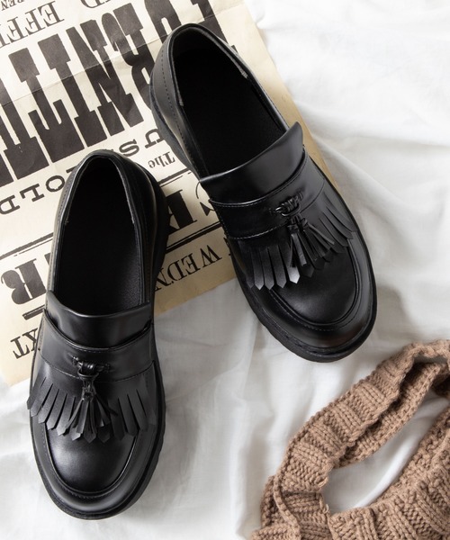 WEGO（ウィゴー）の「WEGO/タッセル付き厚底ローファー（ローファー・レディース・ブラック・MEDIUM/LARGE）」の6枚目の写真