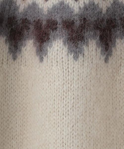 BATONER（バトナー）の「＜BATONER＞MOHAIR NORDIC CREW NECK PULLOVER OFF WHITE/ニット（ニット/セーター・レディース・オフホワイト・2/1）」の3枚目の写真