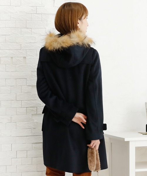 ラクーンファーロングダッフルコート結婚式対応（ダッフルコート