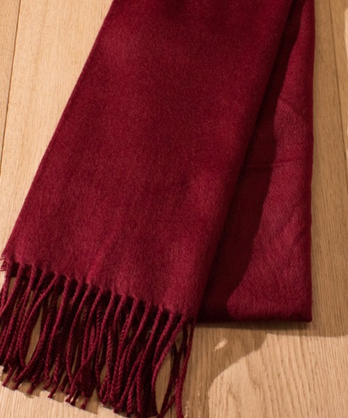 JOHN'S CLOSET（ジョンズクローゼット）の「【g】国産ソフトタッチ無地＆チェックマフラー（マフラー・レディース・ホワイト/チャコールグレー/ブラック/ベージュ/ネイビー/グレー/レッド/ホワイト×ブラック/ホワイト系その他/ホワイト系その他2/ホワイト系その他3/ブラック系その他/ブラック系その他2/ブラック×ホワイト/ベージュ系その他/グリーン系その他/キャメル/レッド系その他/レッド系その他2/レッド系その他3/ワイン/チェック・FREE）」の19枚目の写真