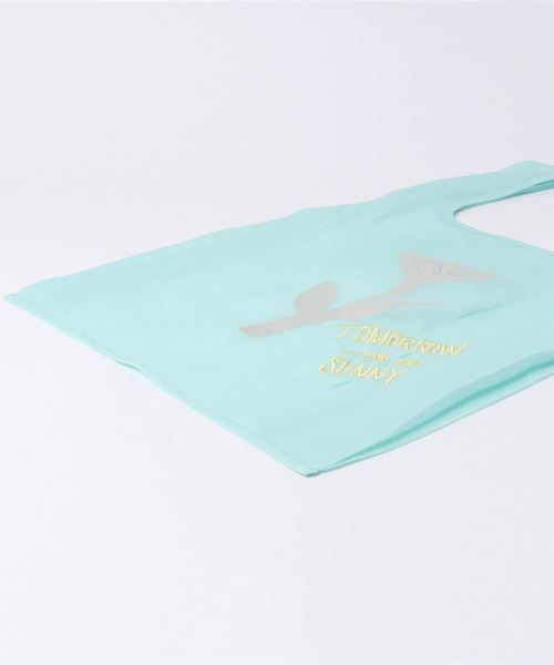 POU DOU DOU（プードゥドゥ）の「フラワープリントマルシェバッグ（エコバッグ/サブバッグ・レディース・ミント/ラベンダー/キャメル・8）」の5枚目の写真