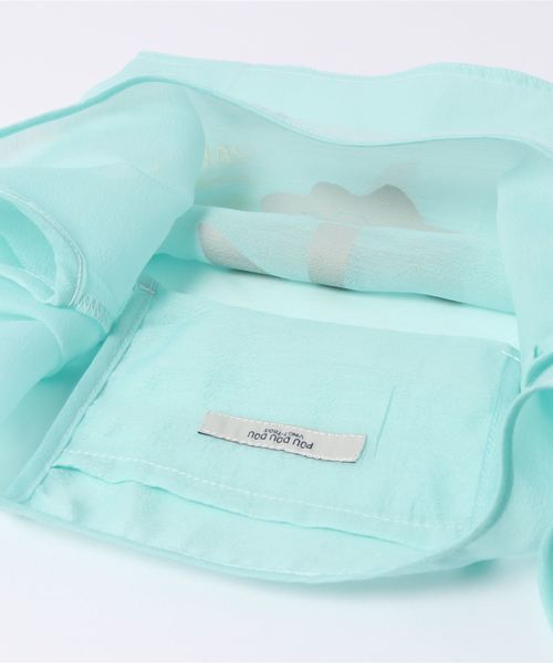 POU DOU DOU（プードゥドゥ）の「フラワープリントマルシェバッグ（エコバッグ/サブバッグ・レディース・ミント/ラベンダー/キャメル・8）」の6枚目の写真