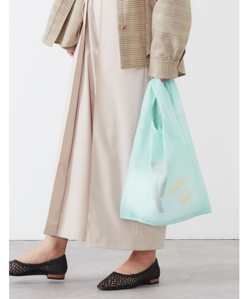 POU DOU DOU（プードゥドゥ）の「フラワープリントマルシェバッグ（エコバッグ/サブバッグ・レディース・ミント/ラベンダー/キャメル・8）」の2枚目の写真