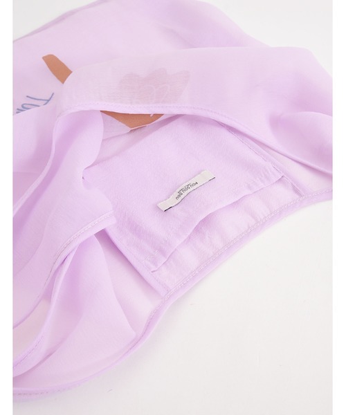 POU DOU DOU（プードゥドゥ）の「フラワープリントマルシェバッグ（エコバッグ/サブバッグ・レディース・ミント/ラベンダー/キャメル・8）」の9枚目の写真