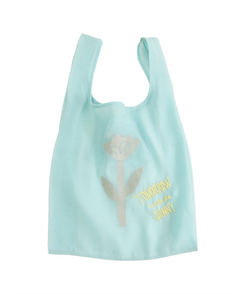 POU DOU DOU（プードゥドゥ）の「フラワープリントマルシェバッグ（エコバッグ/サブバッグ・レディース・ミント/ラベンダー/キャメル・8）」の10枚目の写真