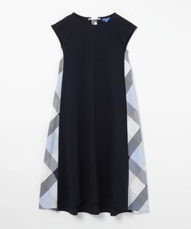 極美品ネイビー36 クリアポンチワンピースブルーレーベル