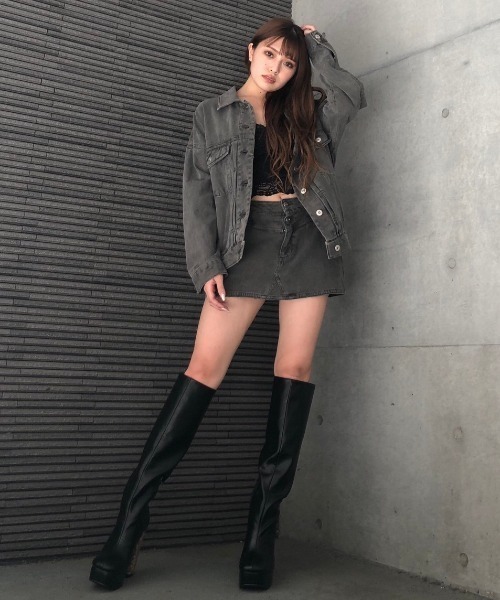 ENVYM（アンビー）の「ヴィンテージライクカラーＦＳＫ（スカート・レディース・ブラック/グレー/モカ・M/S）」の14枚目の写真