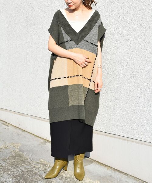 SHIPS(シップス)の「Wai:ラップスカート◇(スカート・レディース・ブラック/オフホワイト・SMALL/MEDIUM)」の18枚目の写真