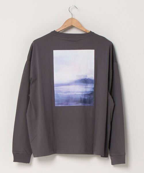 WEGO（ウィゴー）の「WEGO/グラフィックアートビッグシルエットロンT（Tシャツ/カットソー・メンズ・パープル系その他/スミクロ/ベージュ系その他・MEDIUM/LARGE）」の6枚目の写真