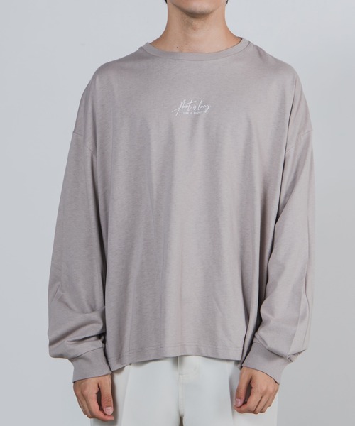 WEGO（ウィゴー）の「WEGO/グラフィックアートビッグシルエットロンT（Tシャツ/カットソー・メンズ・パープル系その他/スミクロ/ベージュ系その他・MEDIUM/LARGE）」の10枚目の写真