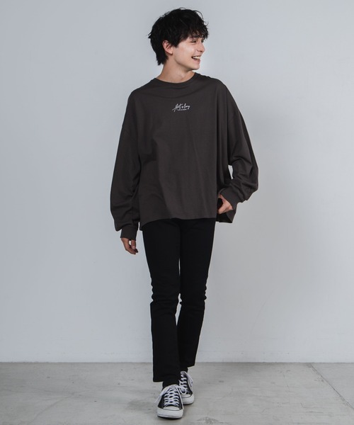 WEGO（ウィゴー）の「WEGO/グラフィックアートビッグシルエットロンT（Tシャツ/カットソー・メンズ・パープル系その他/スミクロ/ベージュ系その他・MEDIUM/LARGE）」の22枚目の写真