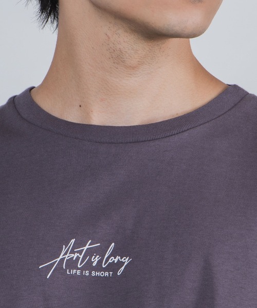 WEGO（ウィゴー）の「WEGO/グラフィックアートビッグシルエットロンT（Tシャツ/カットソー・メンズ・パープル系その他/スミクロ/ベージュ系その他・MEDIUM/LARGE）」の15枚目の写真