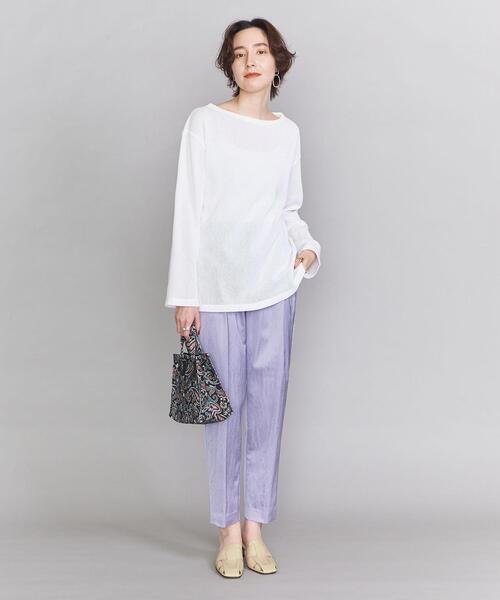 BEAUTY&YOUTH UNITED ARROWS（ビューティーアンドユースユナイテッドアローズ）の「BY サテンバックゴムタックテーパードパンツ（その他パンツ・レディース・ブラック/ベージュ/ライム/マスタード/ライラック/ピンク・SMALL/MEDIUM）」の19枚目の写真