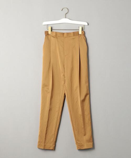 BEAUTY&YOUTH UNITED ARROWS（ビューティーアンドユースユナイテッドアローズ）の「BY サテンバックゴムタックテーパードパンツ（その他パンツ・レディース・ブラック/ライラック/ライム/ベージュ/マスタード/ピンク・SMALL/MEDIUM）」の8枚目の写真