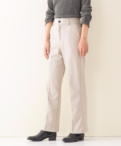 INNOCENT BLUE（イノセントブルー）の「【innocent blue/イノセントブルー】フェイクウールセミフレアパンツ（その他パンツ・レディース・ライトグレー/ライトベージュ/ブラック/ライトブラウン・MEDIUM）」の3枚目の写真