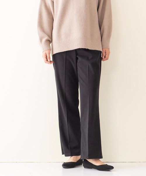 INNOCENT BLUE（イノセントブルー）の「【innocent blue/イノセントブルー】フェイクウールセミフレアパンツ（その他パンツ・レディース・ライトグレー/ライトベージュ/ブラック/ライトブラウン・MEDIUM）」の9枚目の写真