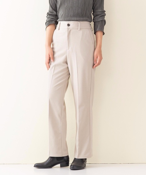 INNOCENT BLUE（イノセントブルー）の「【innocent blue/イノセントブルー】フェイクウールセミフレアパンツ（その他パンツ・レディース・ライトグレー/ライトベージュ/ブラック/ライトブラウン・MEDIUM）」の14枚目の写真