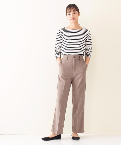 INNOCENT BLUE（イノセントブルー）の「【innocent blue/イノセントブルー】フェイクウールセミフレアパンツ（その他パンツ・レディース・ライトグレー/ライトベージュ/ブラック/ライトブラウン・MEDIUM）」の15枚目の写真