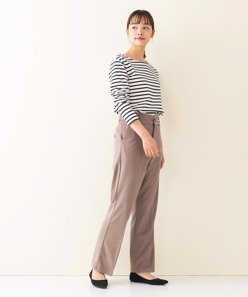 INNOCENT BLUE（イノセントブルー）の「【innocent blue/イノセントブルー】フェイクウールセミフレアパンツ（その他パンツ・レディース・ライトグレー/ライトベージュ/ブラック/ライトブラウン・MEDIUM）」の17枚目の写真