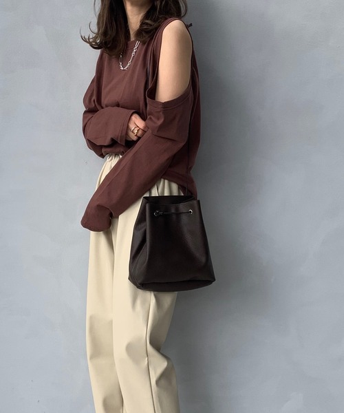 LE MORE(リモア)の「3wayフェイクレザーバッグ(ハンドバッグ・レディース・ブラック/アイボリー/ブラウン・FREE)」の6枚目の写真