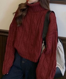 Girly Doll | タートルケーブルニット(ニット/セーター)