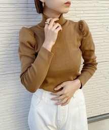 CLEA | パフスリーブタートルネックニット(ニット/セーター)