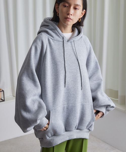 ECRIRE（エクリール）の「マルチカラーフーディー（パーカー・レディース・ブラック/グレー/ピンク/アイボリー/ダークグリーン/カーキ・フリー）」の4枚目の写真