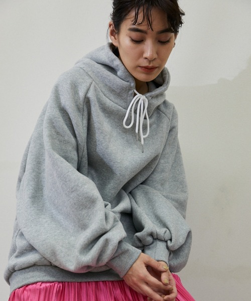 ECRIRE（エクリール）の「マルチカラーフーディー（パーカー・レディース・ブラック/グレー/ピンク/アイボリー/ダークグリーン/カーキ・フリー）」の11枚目の写真