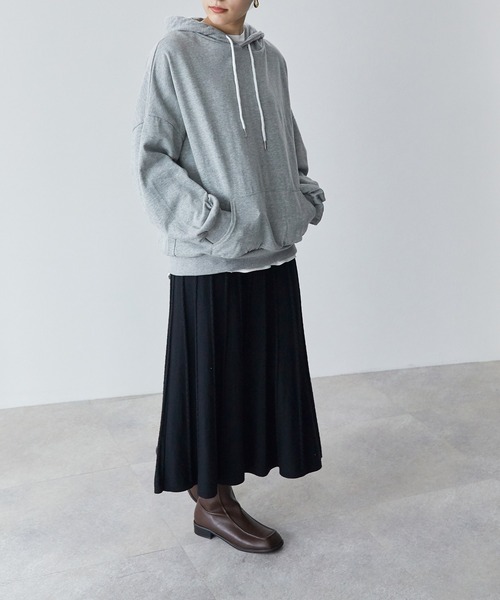 ECRIRE（エクリール）の「マルチカラーフーディー（パーカー・レディース・ブラック/グレー/ピンク/アイボリー/ダークグリーン/カーキ・フリー）」の17枚目の写真