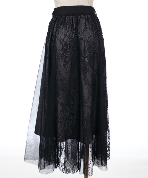 axes femme（アクシーズファム）の「レース×チュールスカート（スカート・レディース・ブラック/ピンク/サックスブルー・MEDIUM）」の21枚目の写真
