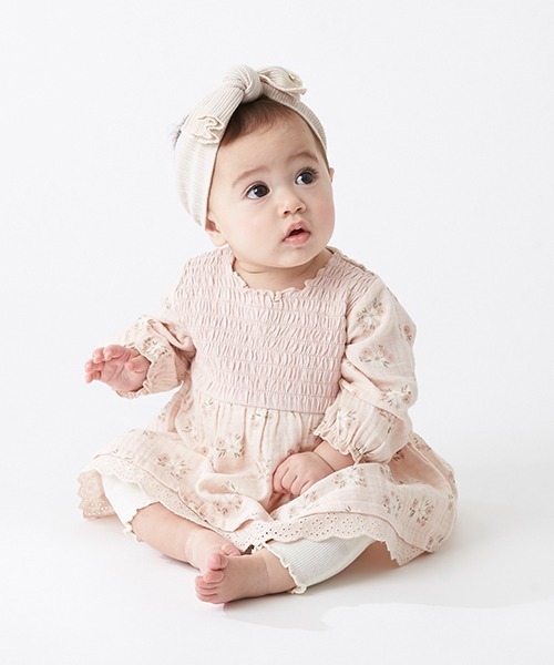 花柄長袖ワンピース レギンスセットアップ アンサンブル Petit Main プティマイン のファッション通販 Zozotown