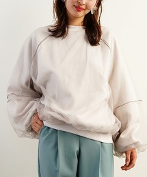 Futier land | チュールレイヤードワイドプルオーバー(スウェット)