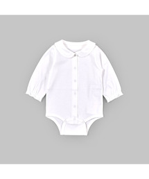 Tartine et Chocolat | Tartine et Chocolat/襟刺繍袖フリルロンパース （60～80cm）(ロンパース)