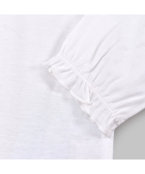 Tartine et Chocolat（タルティーヌエショコラ）の「Tartine et Chocolat/襟刺繍袖フリルロンパース （60～80cm）（ロンパース・キッズ・ホワイト・70/80/60）」の5枚目の写真