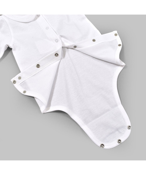 Tartine et Chocolat（タルティーヌエショコラ）の「Tartine et Chocolat/襟刺繍袖フリルロンパース （60～80cm）（ロンパース・キッズ・ホワイト・70/80/60）」の6枚目の写真