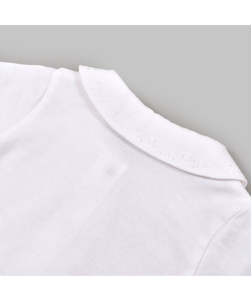 Tartine et Chocolat（タルティーヌエショコラ）の「Tartine et Chocolat/襟刺繍袖フリルロンパース （60～80cm）（ロンパース・キッズ・ホワイト・70/80/60）」の7枚目の写真
