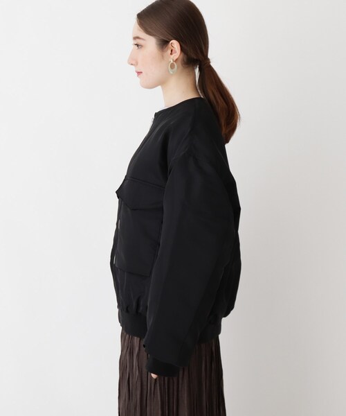 AG by aquagirl（エージーバイアクアガール）の「◆中綿MA-1ブルゾン（ブルゾン・レディース・ブラック/オリーブ・38）」の8枚目の写真