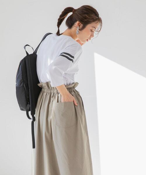 coen（コーエン）の「UVカット機能付きSAコットン7分袖フットボールTシャツ（Tシャツ/カットソー・レディース・ホワイト/ケリー/ブラック・FREE）」の5枚目の写真