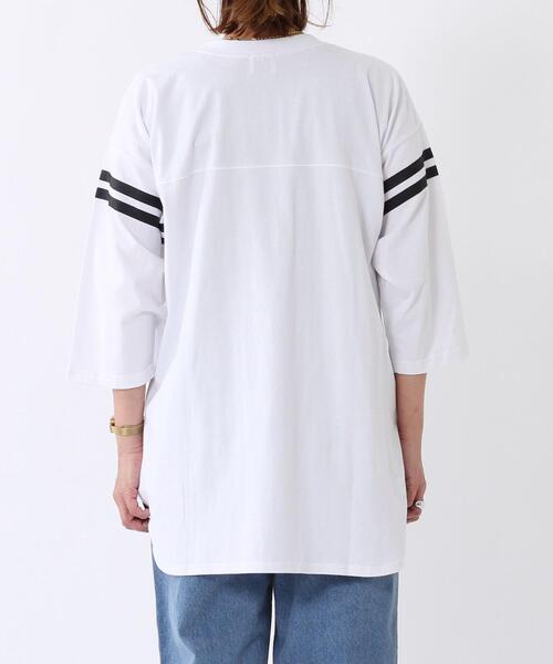 coen（コーエン）の「UVカット機能付きSAコットン7分袖フットボールTシャツ（Tシャツ/カットソー・レディース・ホワイト/ケリー/ブラック・FREE）」の19枚目の写真