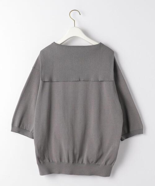 THE STATION STORE（ザ ステーション ストア）の「＜ORCIVAL＞●セーラーカラー プルオーバーニット（ニット/セーター・レディース・グレー/オフホワイト・FREE）」の12枚目の写真