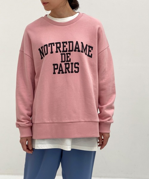 ottilie（オティーリエ）の「サイドスリットプリントスウェット（スウェット・レディース・ネイビー/ピンク/アイボリー・FREE）」の20枚目の写真