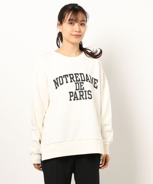 ottilie（オティーリエ）の「サイドスリットプリントスウェット（スウェット・レディース・ネイビー/ピンク/アイボリー・FREE）」の15枚目の写真