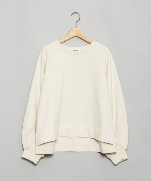 AS KNOW AS PINKY（アズノゥアズピンキー）の「透け衿付けちゃう裏毛プルオーバー（スウェット・レディース・ブラック/アイボリー/杢グレー/ライトピンク・FREE）」の13枚目の写真