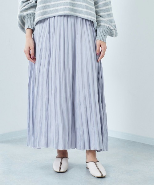 cepo（セポ）の「ソフトプリーツスカート（スカート・レディース・ライム/オフホワイト/ラベンダー・M）」の12枚目の写真